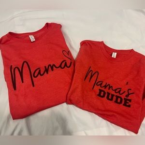 Matching mom and son Tshirts! ❤️🖤